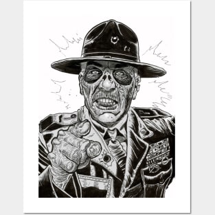 Zombie Drill Sargent Posters and Art